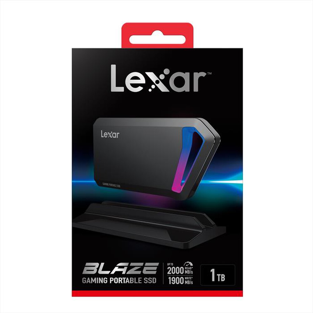 LEXAR - Hard Disk Esterno 1TB SSD BLAZE SL660-Black | Euronics