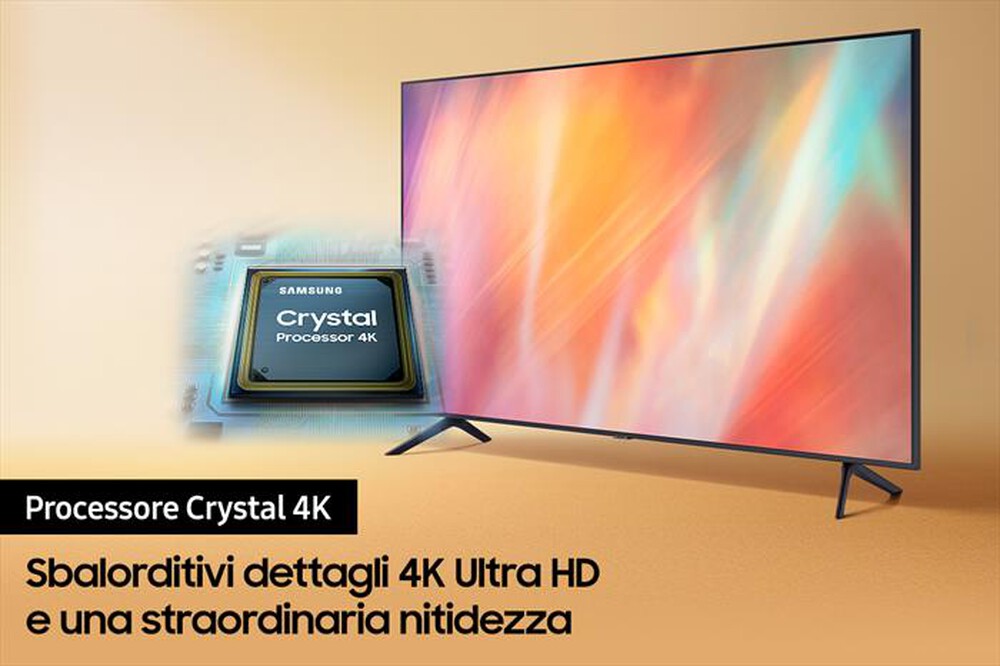 SAMSUNG - Smart TV Crystal UHD 4K 50” UE50AU7170-Titan Gray | Euronics